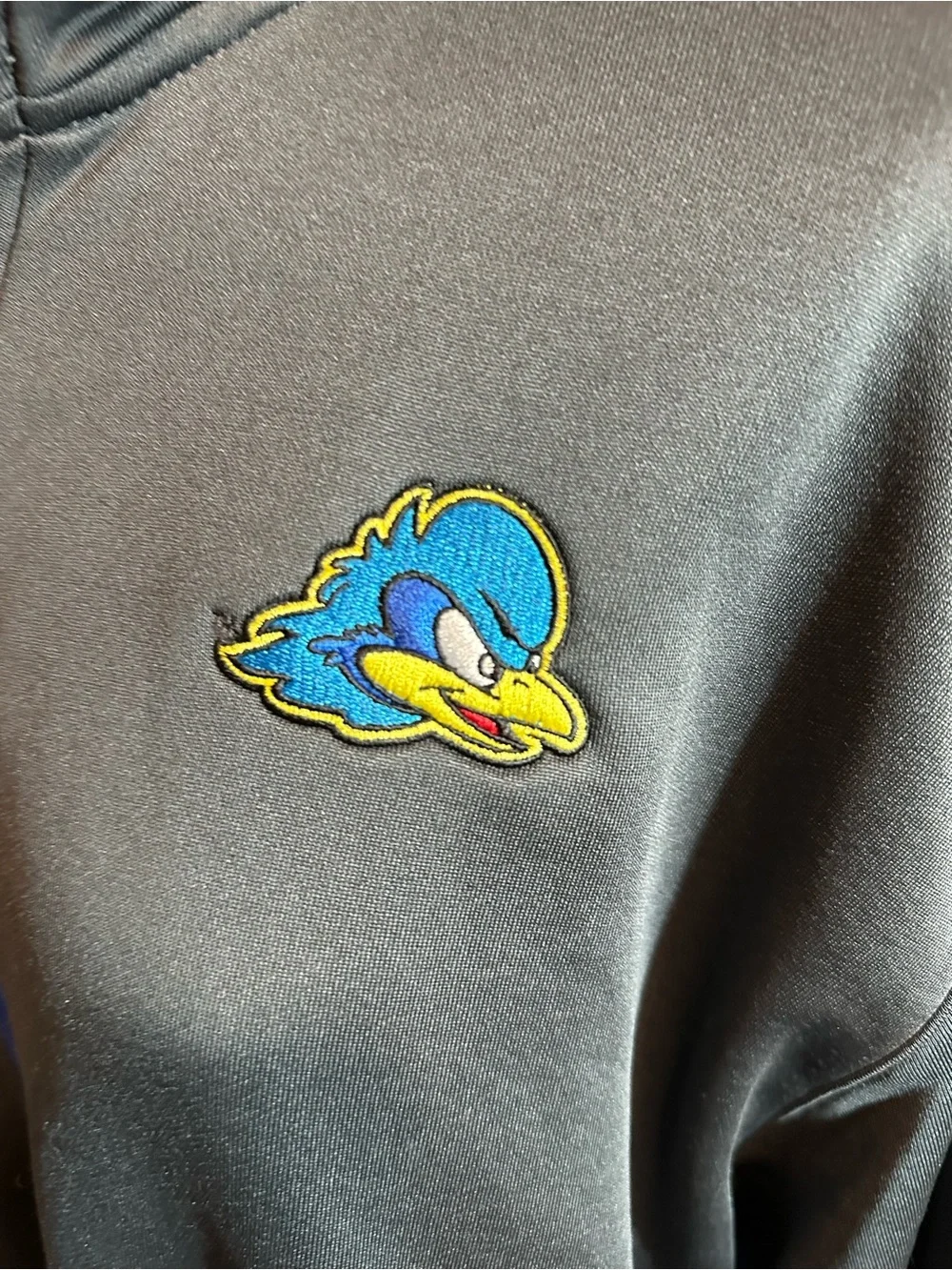 Nike Men’s Gray Full-Zip Jacket with Blue Trim and UD logo - Picture 4 of 7